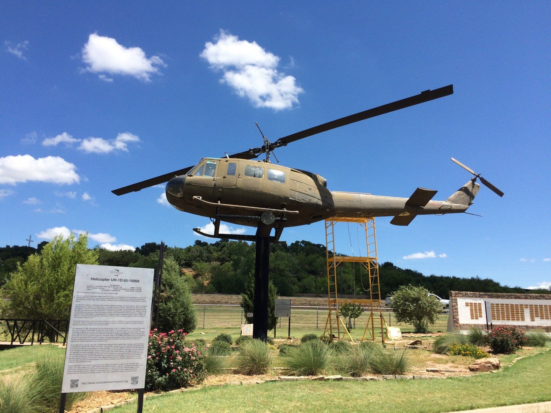 UH-1D Huey helicopter on display at the National Vietnam War Museum